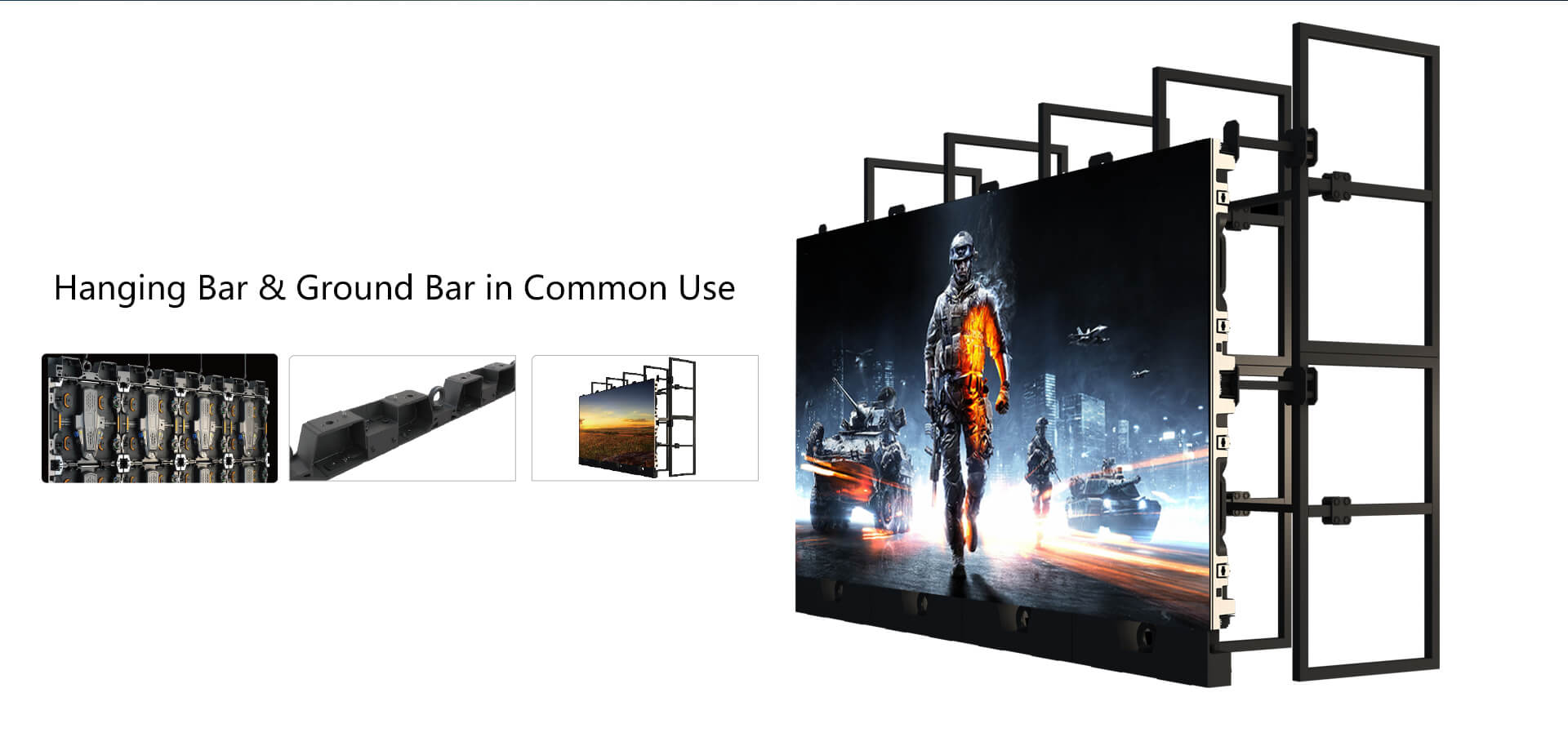 hanging led screen rental near me