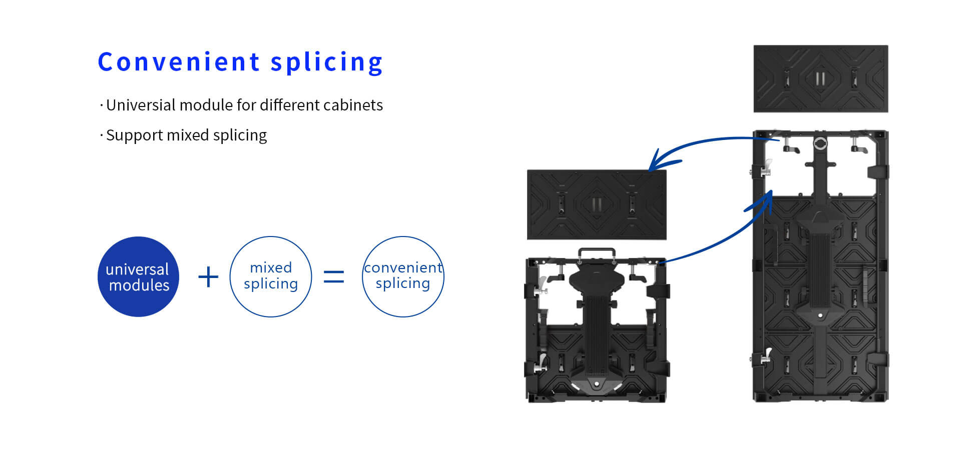 mixed splicing led screen