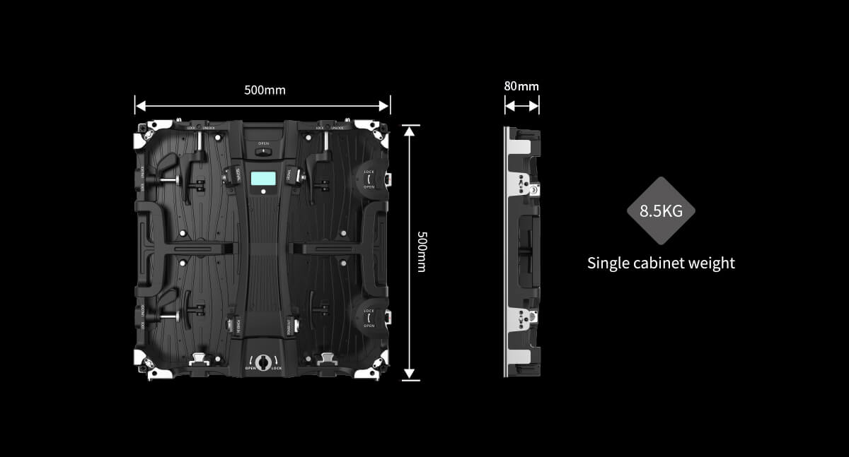 led display screen for convenient installation