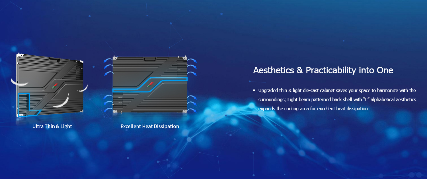 Upgraded thin & light LED Video Wall Screen