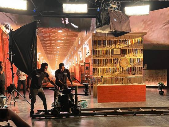 LED wall film production