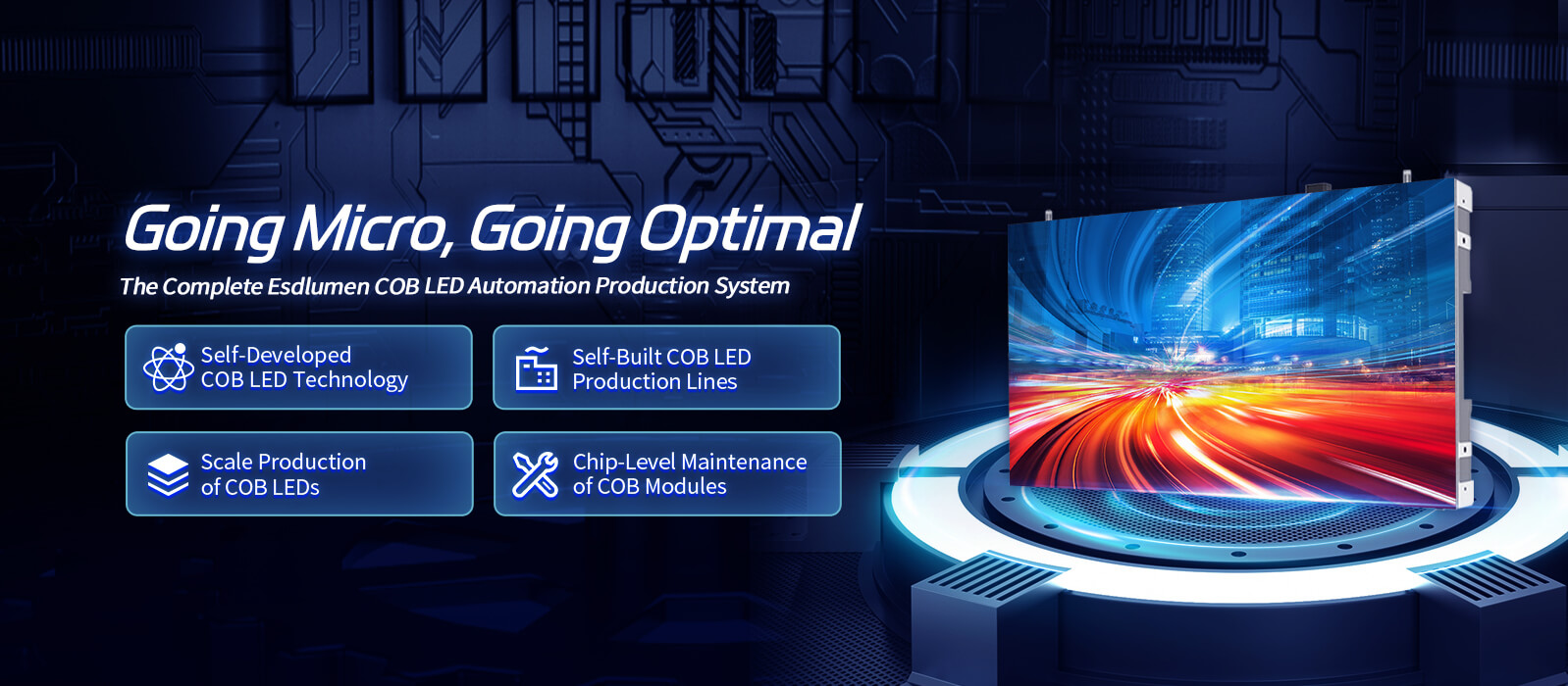 The Complete Esdlumen COB LED Automation Production System