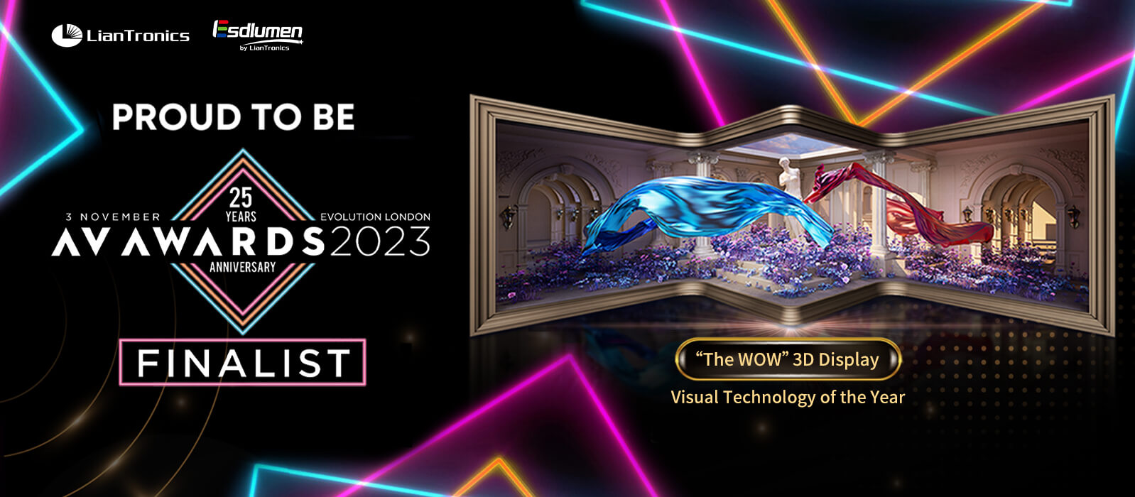 LianTronics “The WOW 3D Display” Is Shortlisted For AV Awards 2023