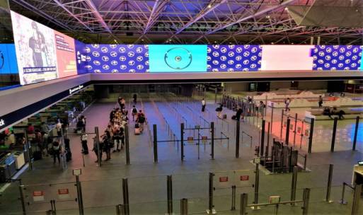 Rome Fiumicino Airport Was Renovated with LianTronics 600sqm LED Video Wall