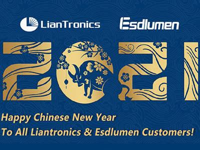 Happy Spring Festival to Liantronics & Esdlumen's Customers!